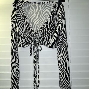Shein front tie long sleeve